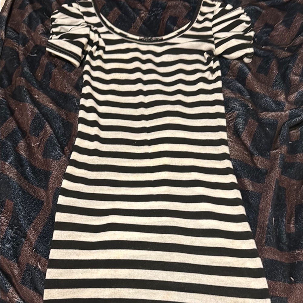 Striped Black and White Dress